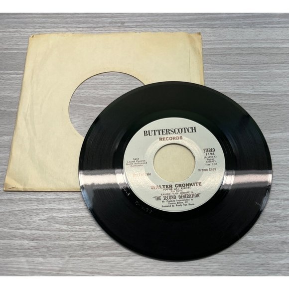 The Second Generation Walter Cronkite / Reach a Little Higher 45 Bubblegum Pop - Picture 3 of 4